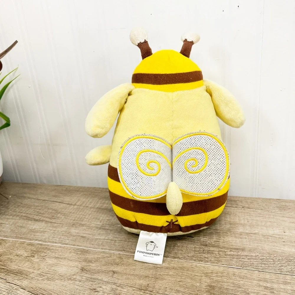 Sanrio Pompompurin Bumblebee Plush Yellow Brown Stripe Bee Costume 11 Inch Toy